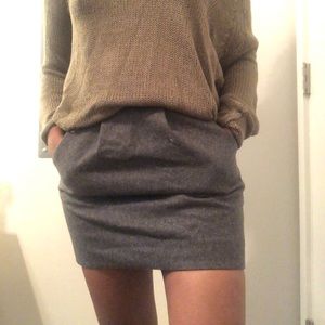 JCREW FELTED WOOL MINI SKIRT